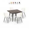 baari-keittiön neliön muotoinen pöytä 80x80cm Lix 4 tuolia moderni muotoilu howe Myynti