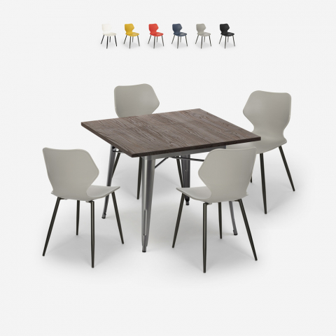 baari-keittiön neliön muotoinen pöytä 80x80cm 4 tuolia moderni muotoilu howe Tarjous