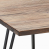 Nelikulmainen pöytä 80x80cm teollinen muotoilu 4 polypropeenituolia Sartis 