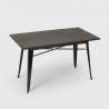 4 suorakulmaisen pöydän tuolit 120x60cm Lix teollinen muotoilu bantum Hankinta
