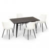 4 suorakulmaisen pöydän tuolit 120x60cm Lix teollinen muotoilu bantum Hinta
