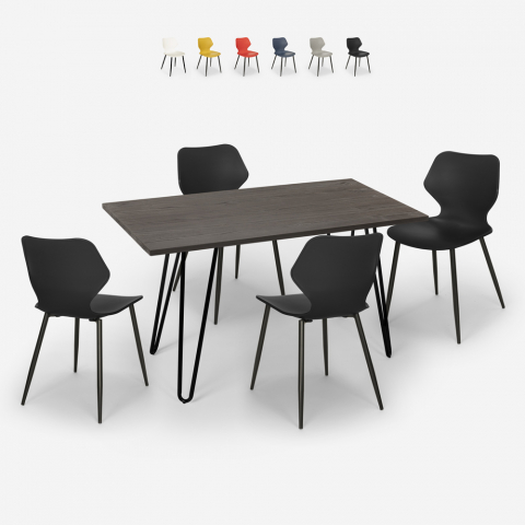keittiö ruokailutila 4 tuolia design pöytä 120x60cm palkis Tarjous