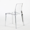 Teollinen ruokapöytä 160x80cm 4 läpinäkyvää tuolia design Hilton Hinta