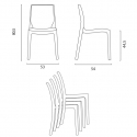 Setti 6 tuolia design läpinäkyvä ruokapöytä 180x80cm teollinen Vice 