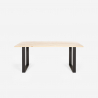 Setti 6 tuolia design läpinäkyvä ruokapöytä 180x80cm teollinen Vice Mitat
