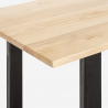Keittiösarja teollinen pöytä 200x80cm 6 tuolia design läpinäkyvä Lewis Malli