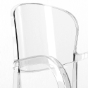 Setti 6 tuolia läpinäkyvä polykarbonaattipöytä 180x80cm teollinen Jaipur L 
