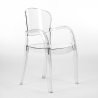 Setti 8 läpinäkyvää tuolia design ruokapöytä 220x80cm Jaipur XXL Hinta