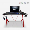 Työpöytä gaming PC ergonominen kaapelien hallinta tuki kuuokkeille juomapullon paikka 110x70cm Trust in Game Alennusmyynnit