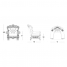 Lasten moderni muovinen design-nojatuoli Little Queen Of Love Slide 