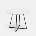 Pöytä moderni pyöreä 100 cm valkoinen metallijalat musta ruokasali Marmor Myynti