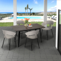 keittiön ruokapöytä 120x60cm Lix 4 tuolia moderni design tecla Varasto