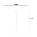 Pieni pöytä baariin, kahvilaan, neliö tai pyöreä, musta, valkoinen 70x70 Bistrot Hankinta