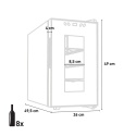 Jääkaappi viinikellari 8 viinipullolle LED yksi vyöhyke Bacchus VIII Malli