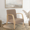 Ergonominen skandinaavinen muotoilu puinen nojatuoli-oleskelutila Frederiksberg Varasto