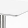 setti 4 tuolia baariravintolat sohvapöytä horeca 90x90cm valkoinen just white 