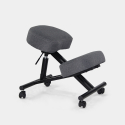 Ergonominen metallinen polvituoli Balancesteel Lux toimistoon, tekstiiliverhoilu Ominaisuudet
