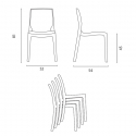 Setti 4 tuolia polypropeenista baari-ravintolapöytä valkoinen Horeca 90x90cm Jasper White 
