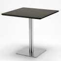 4 pinottavan tuolin sarja baarikeittiön pöytä Horeca musta 90x90cm Jasper Musta 
