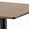 Puinen metallinen sohvapöytä Horeca 90x90cm 4 pinottavaa design-tuolia Dustin 