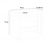 Jatkojalettava valkoinen kiiltävä konsolipöytä 90x51-300cm Pratika White Luettelo