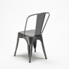 setti 2 tuolia teolliseen tyyliin neliön muotoinen teräspöytä 70x70cm caelum Malli