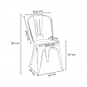 setti 2 tuolia teolliseen tyyliin neliön muotoinen teräspöytä 70x70cm caelum Hinta