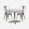 pyöreä pöytä setti 70cm teräs 2 tuolia vintage Lix design taerium Tarjous