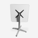 neliön muotoinen taittopöytä 70x70cm teräs 2 tuolia Lix vintage magnum Alennukset
