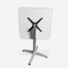 setti 2 tuolia Lix teolliseen tyyliin neliön muotoinen teräspöytä 70x70cm caelum Alennukset