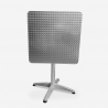 setti 2 tuolia Lix teolliseen tyyliin neliön muotoinen teräspöytä 70x70cm caelum Alennusmyynnit