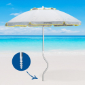 Aurinkovarjo rannalle GiraFacile 200 cm alumiini uv-suojattu Afrodite 