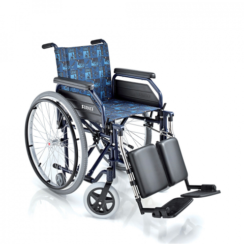 Vanhusten vammaisten itseliikkuva taitettava pyörätuoli jalkatuella S14 Surace