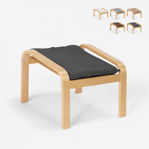 Jalkarahka pufi nojatuoli sohva olohuone puuta skandinaavinen design Sylt Tarjous