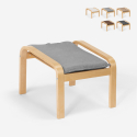 Jalkarahka pufi nojatuoli sohva olohuone puuta skandinaavinen design Sylt Alennusmyynnit