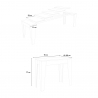 Jatkettava konsolipöytä puinen ruokapöytä 90x42-302cm Isotta Noix Isotta Noix Luettelo