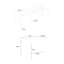 Säädettävä konsolipöytä 90x42-302cm antrasiitti Emy Report Luettelo