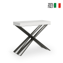 Ulosvedettävä konsolipöytä moderni design valkoinen 90x40-300cm cm ruokapöytä Diago Myynti
