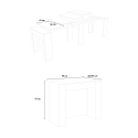 Venus jatkettava konsolipöytä 90x48-296 cm valkoista puuta ruokasaliin Luettelo