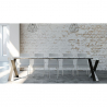 Jatkettava ruokapöytä 90x40-300cm Diago Marble design -marmoripöytä Alennukset