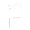 Laajennettava 90x40-300 cm puupöytä modernilla designilla Diago Fir Luettelo