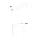 Jatkettava konsolipöytä 90x48-308cm klassinen design pöytä valkoinen Holland Luettelo
