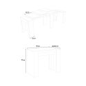 Laajennettava ruokapöytä 90x48-204cm puu valkoinen Basic Small Luettelo