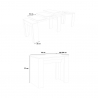 Design jatkettava konsolipöytä 90x48-204cm puinen ruokapöytä Basic Small Noix Luettelo