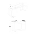 90x40-300cm laajennettava moderni valkoinen design konsolipöytä Elettra Luettelo