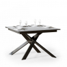 Jatkettava ruokapöytä 90x120-180cm moderni muotoilu valkoinen Ganty Tarjous