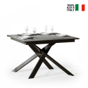 Jatkettava ruokapöytä harmaa 90x120-180cm moderni Ganty Betoni Myynti