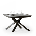 Jatkettava ruokapöytä harmaa 90x120-180cm moderni Ganty Betoni Tarjous