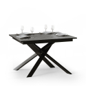 Moderni laajennettava ruokapöytä 90x120-180cm antrasiitti Ganty Report Tarjous