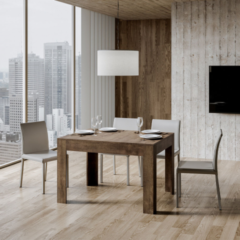 Jatkettava design-ruokapöytä 90x120-180cm modernia puuta Bibi Wood